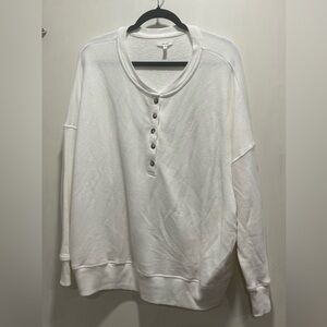 Maurice’s White Button-Up Sweatshirt